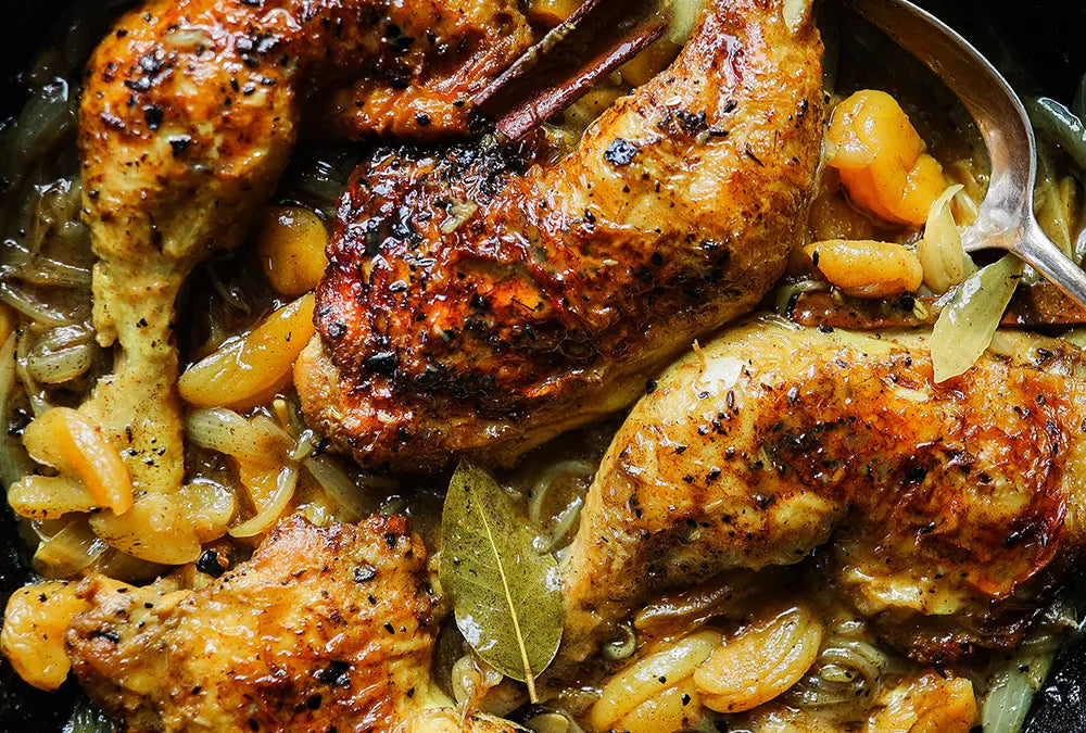 Chicken Tagine With Dried Apricots And Roasted Almonds